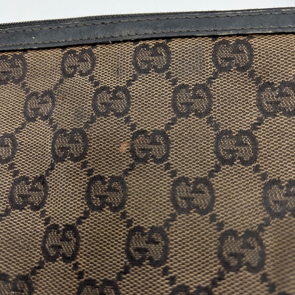 Gucci logo makeup bag/ pouch Brown - Picture 8 of 12